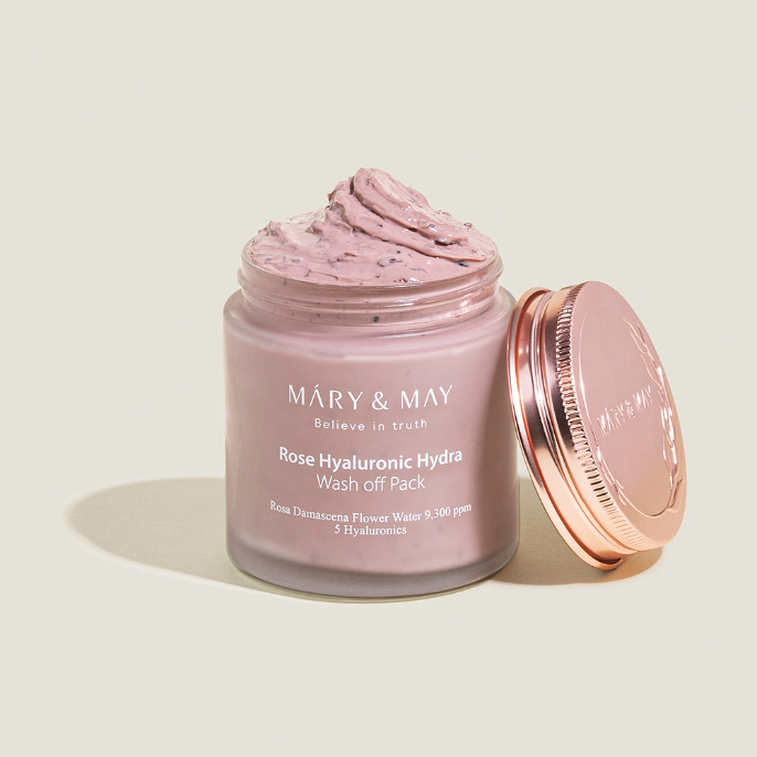 MARY & MAY Vegan Rose Hyaluronic Hydra Wash off Pack 125g