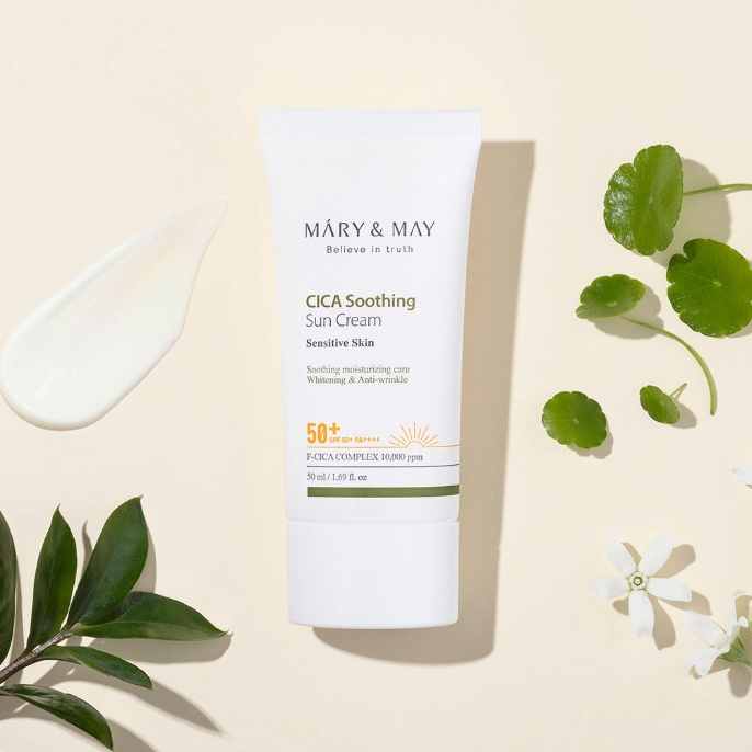 MARY & MAY Vegan CICA Soothing Sun Cream SPF50+ PA++++ 50ml