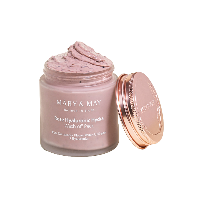 MARY & MAY Vegan Rose Hyaluronic Hydra Wash off Pack 300g