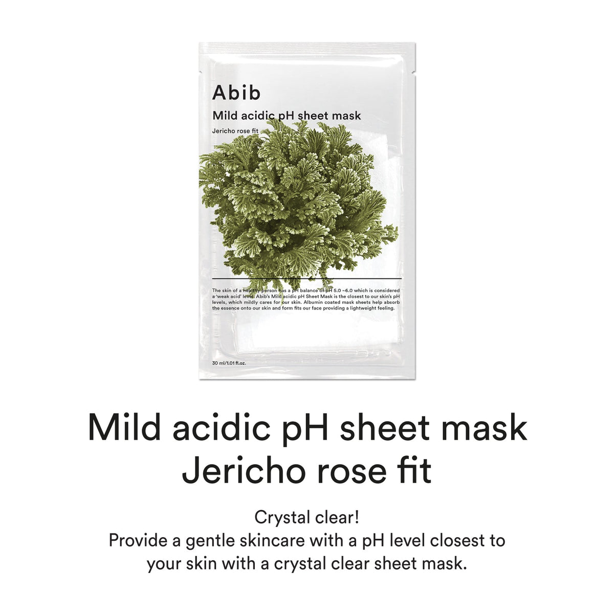 Abib Mild acidic pH sheet mask Jericho rose fit 30ml